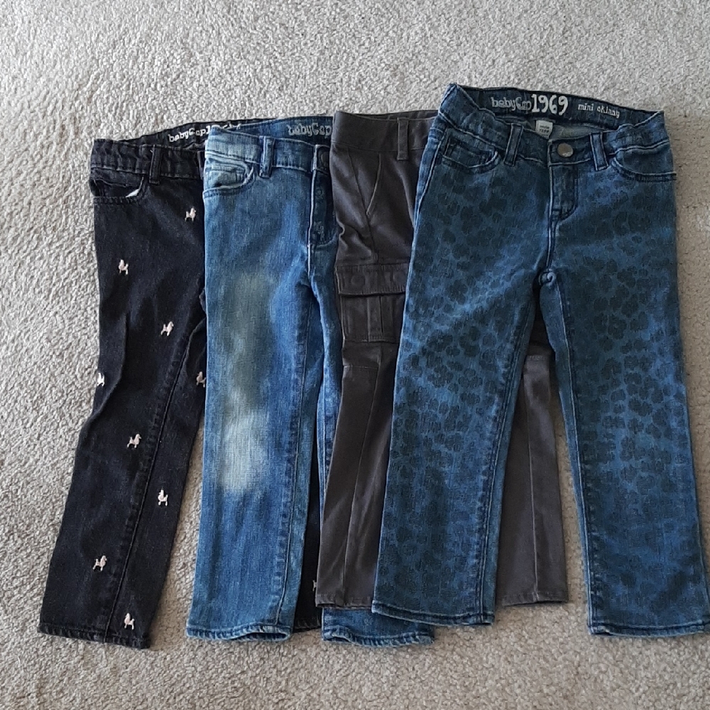4 Pair Baby GAP Girls Size 3 years Skinny Jeans
